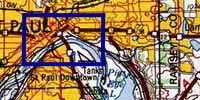 Our first deep core into the hidden history is along the Mississippi, Downtown, and the West Side Flats. Click for three more levels.